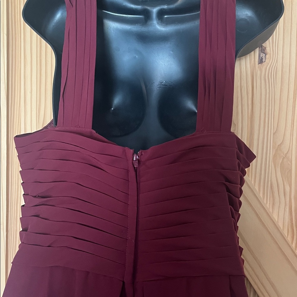 Azazie Burgundy Prom Dress - Picture 4 of 4